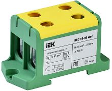 Клемма вводная силовая IEK КВС-16/95 PE "земля" 2х-рядная 16-95мм2 желто-зеленый картинка 